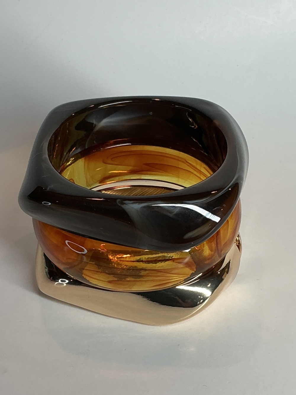 Set of 3 Bracelets Amber, Brown and Gold